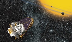  The Kepler spacecraft has monitored the brightness of over a 100.000 stars for four years. The tiny dip in brightness when a planet passes in front of one of these stars is called a transit. Kepler has discovered more than a thousand planets this way, and many more thousands of planet candidates awaiting verification. Image Credit: NASA Ames.