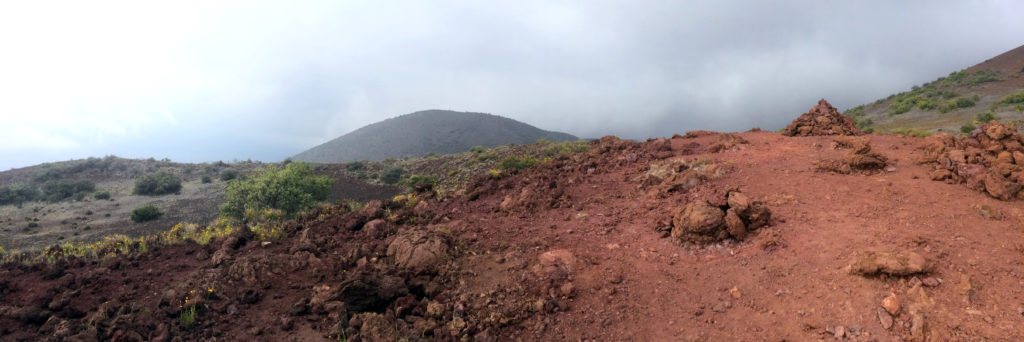 Native Hawaiian rock graves on the way to the summit of Mauna Kea.